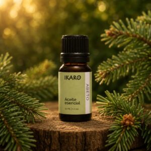 aceite esencial de abeto siberiano 11 ml IKARO, aroma fresco balsámico, respiración clara y relajante