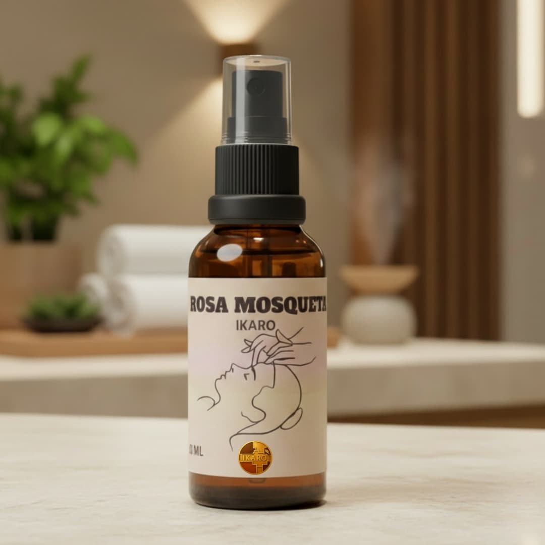 Aceite de Rosa Mosqueta IKARO – 30 ml Aceite de Rosa Mosqueta IKARO 30 ml puro, natural y prensado en frío