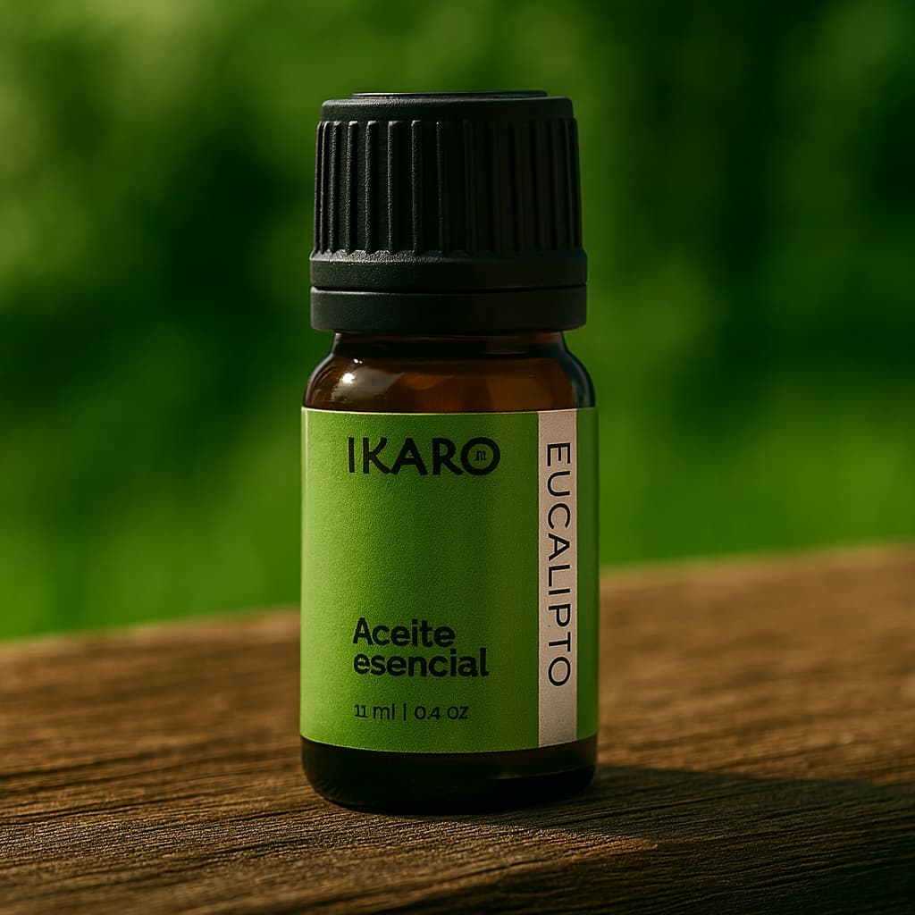 Aceite esencial de eucalipto 11 ml IKARO, Eucalyptus globulus, aroma fresco y purificador