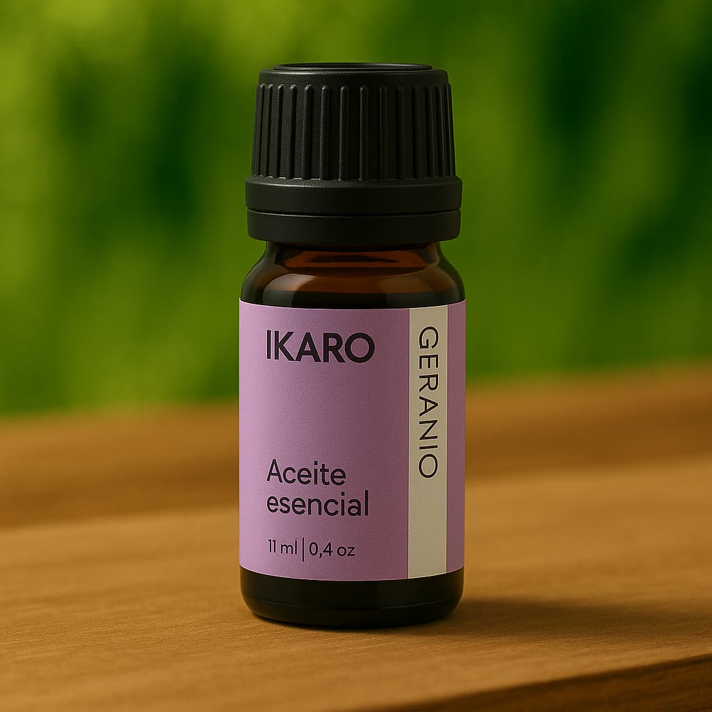 Aceite esencial de geranio puro 11 ml IKARO: qué es, para qué sirve y beneficios