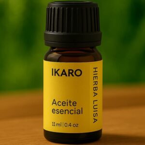 aceite esencial de hierba luisa lemongrass frasco ámbar 11 ml para relajación, sueño y digestión con citral (geranial y neral)