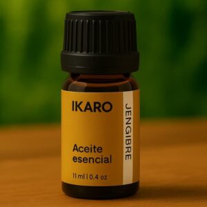 aceite esencial de jengibre IKARO 11 ml – digestivo, músculos y energía