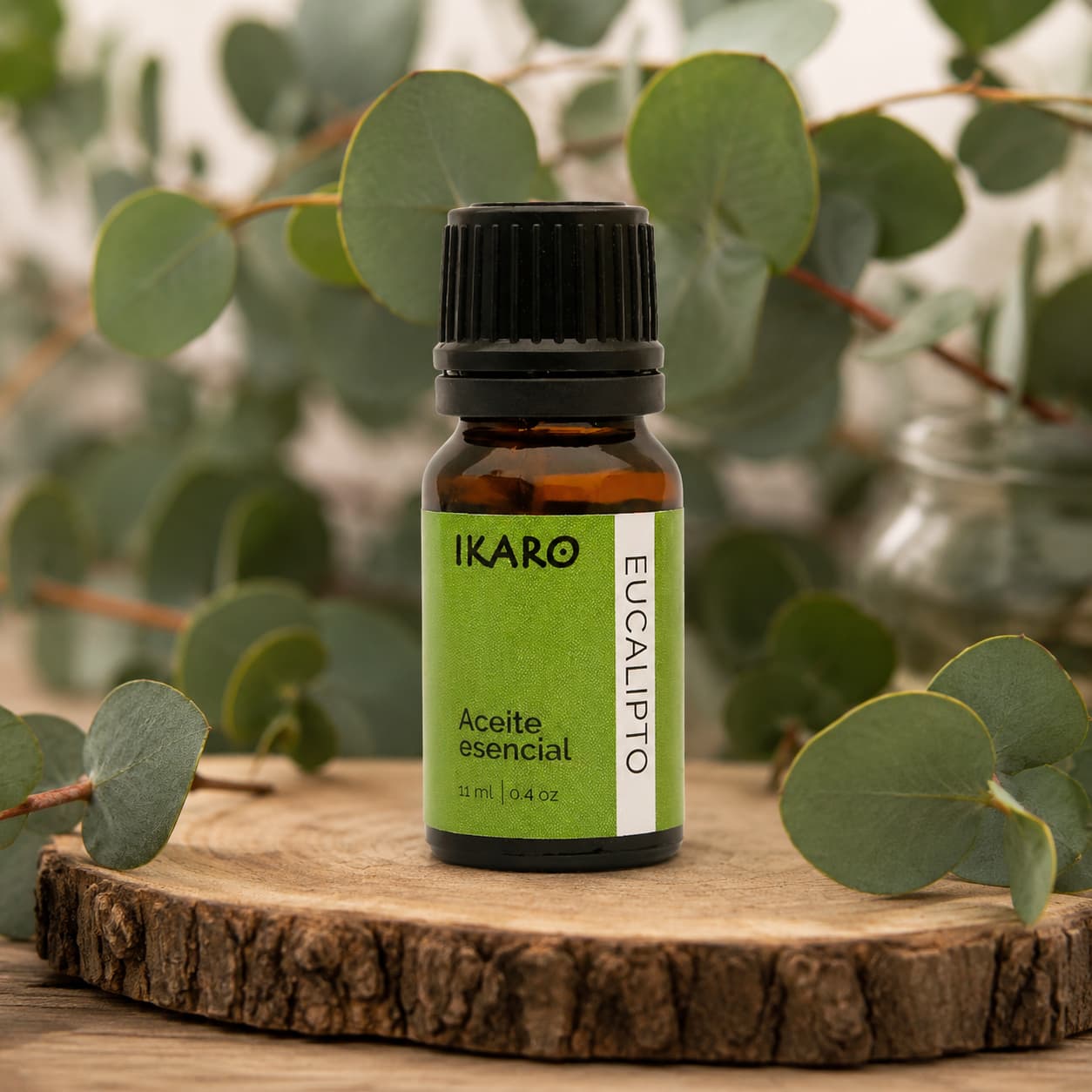 Aceite esencial de eucalipto frasco ámbar 11 ml – Eucalyptus globulus 100% natural para aromaterapia y uso en difusor