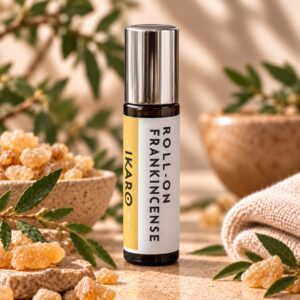 Frankincense roll on 10 ml IKARO – aceite esencial de Boswellia para calma, meditación y cuidado de la piel