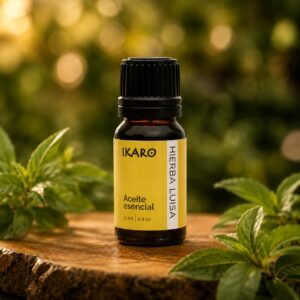 aceite esencial de hierba luisa lemongrass frasco ámbar 11 ml para relajación, sueño y digestión con citral (geranial y neral)