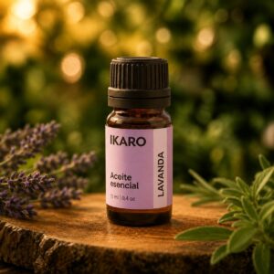 Aceite Esencial de Lavanda 100% puro IKARO – Relajante natural para dormir mejor y aliviar el estrés