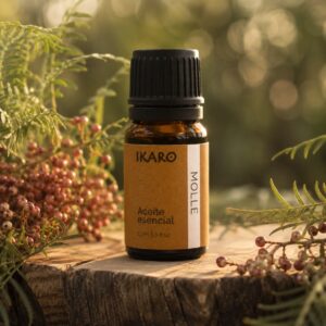 aceite esencial de molle 11 ml puro para dolor, respiración y cuidado capilar – IKARO
