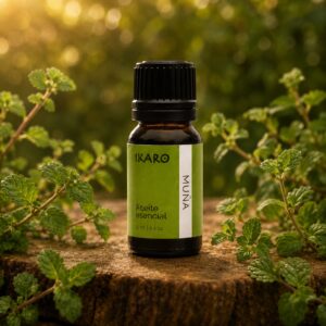 Aceite esencial de muña IKARO – aroma andino, beneficios digestivos y respiratorios con mentona