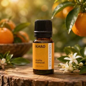 Aceite esencial de naranja dulce 11 ml IKARO – calmante emocional, cosmético y terapéutico.