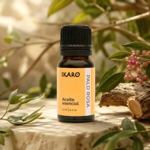 Aceite esencial de palo rosa IKARO 100% puro 11 ml – aroma floral y amaderado, regenerador de la piel y calmante emocional