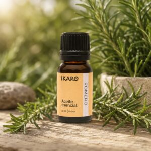Aceite esencial de romero (Rosmarinus officinalis) IKARO 10 ml – memoria, concentración y crecimiento capilar
