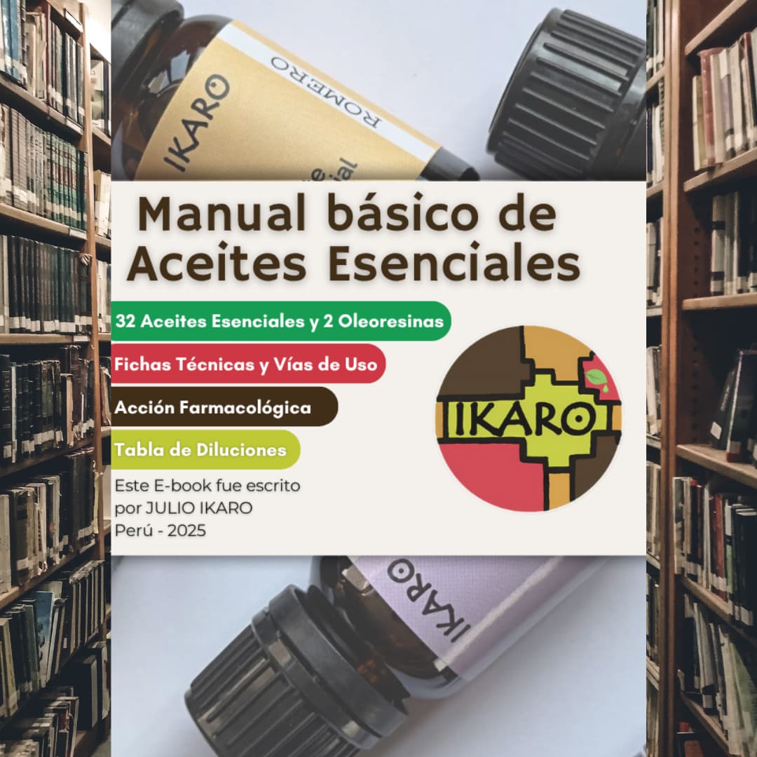 libro de aceites esenciales PDF – manual básico IKARO de 103 páginas con fichas técnicas y tabla de diluciones