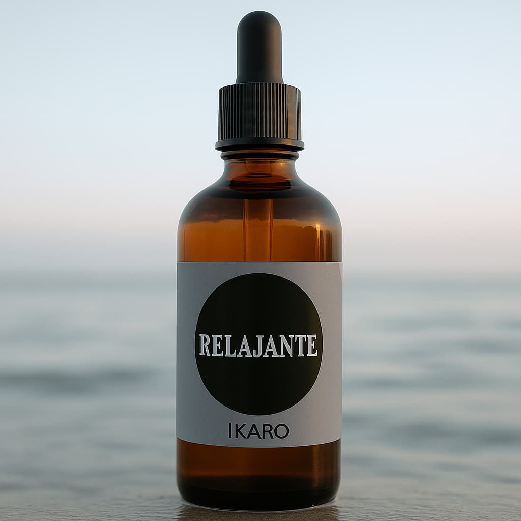 Aceite relajante IKARO 100 ml para masajes y sueño reparador – lavanda, naranja y patchouli