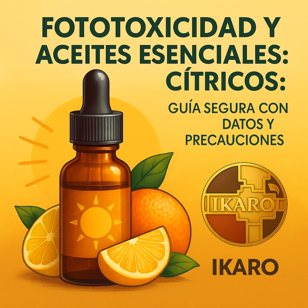 Fototoxicidad aceites esenciales cítricos precauciones bajo el sol