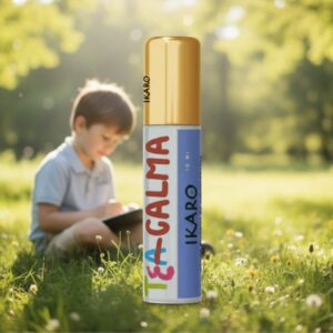 Nuestro roll on TEA Calma está formulado con aceites esenciales que ayudan a equilibrar las emociones y reducir la sobreestimulación sensorial en los más pequeños.