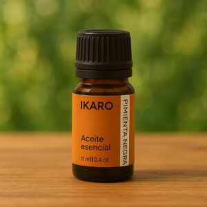 aceite esencial de pimienta negra IKARO 100% puro – alivio del dolor, circulación y digestión