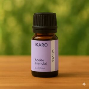 Aceite esencial de salvia IKARO 10 ml – Salvia officinalis para claridad mental y apoyo respiratorio