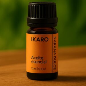 Aceite esencial de naranja dulce 11 ml IKARO – calmante emocional, cosmético y terapéutico.