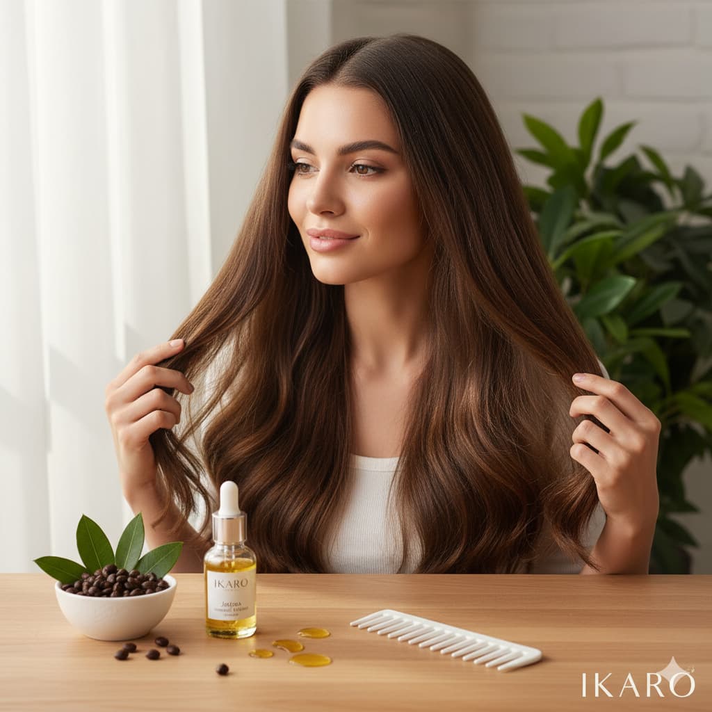 Aceite de jojoba natural IKARO – textura dorada y alta estabilidad