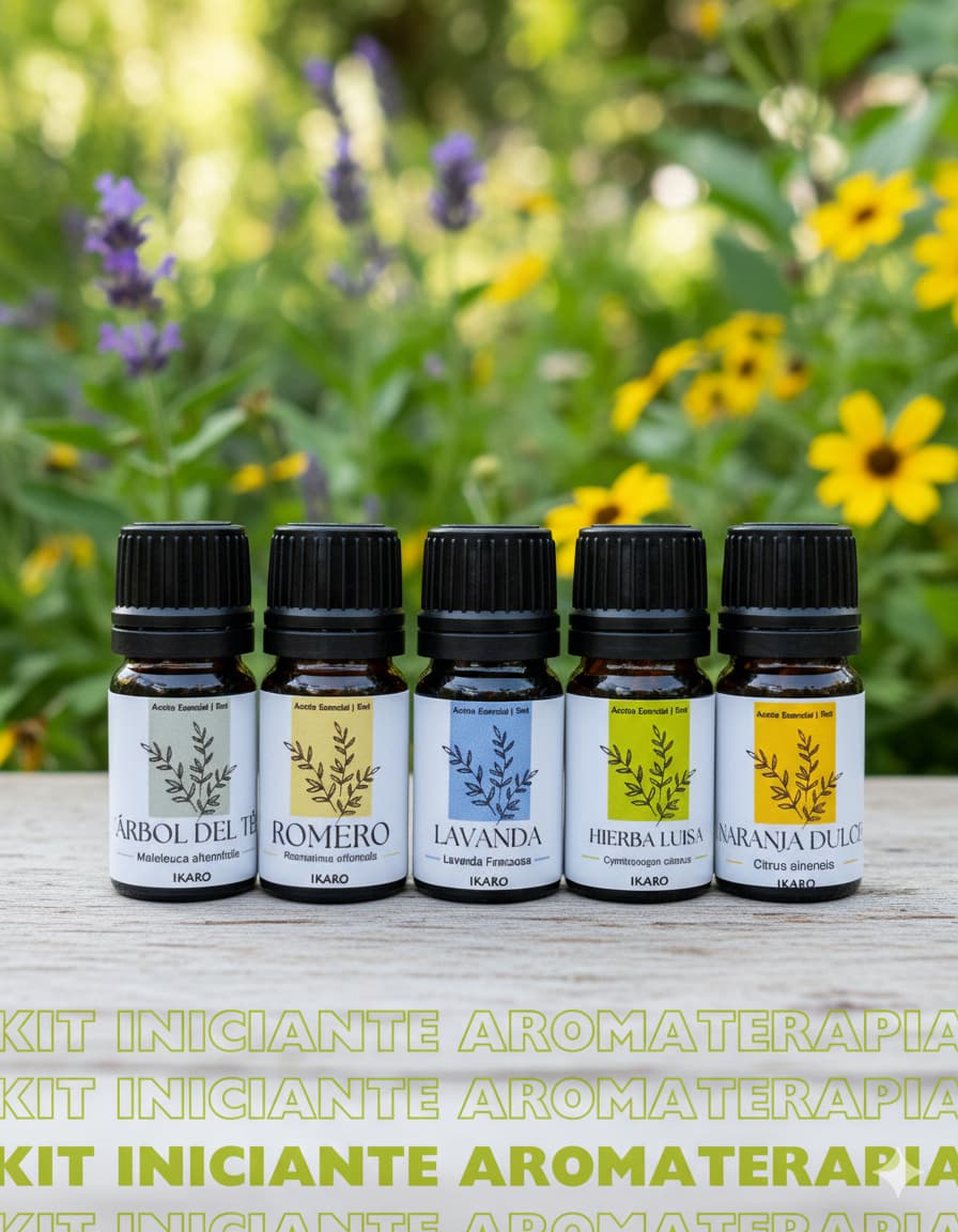 set iniciante aromaterapia , 5 aceites esenciales de 5 ml , ikaro.pe