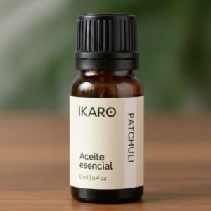 Aceite esencial de patchouli IKARO 11 ml en frasco ámbar