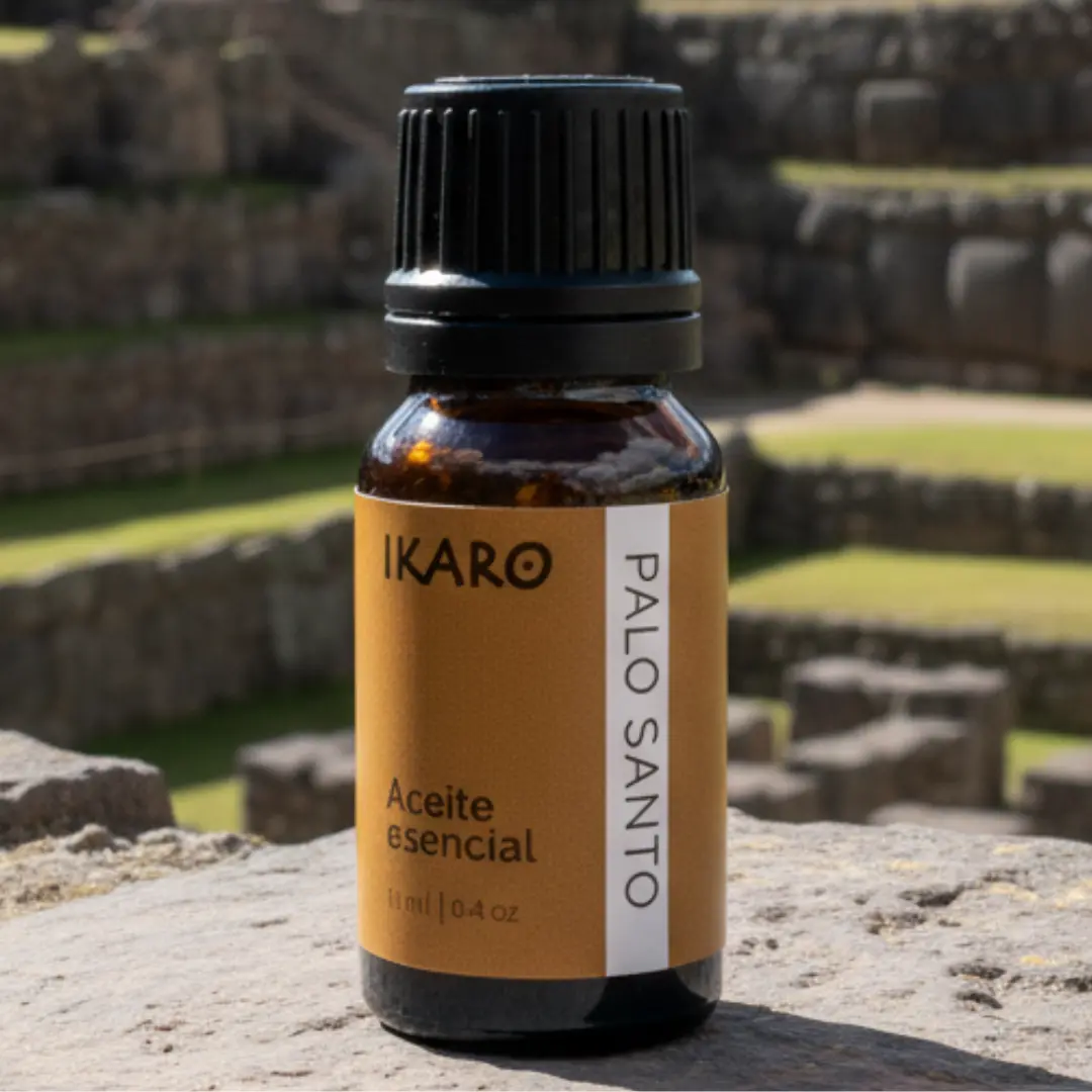 Aceite esencial de palo santo IKARO 10 ml – 100% puro origen Perú, Bursera graveolens, Lima