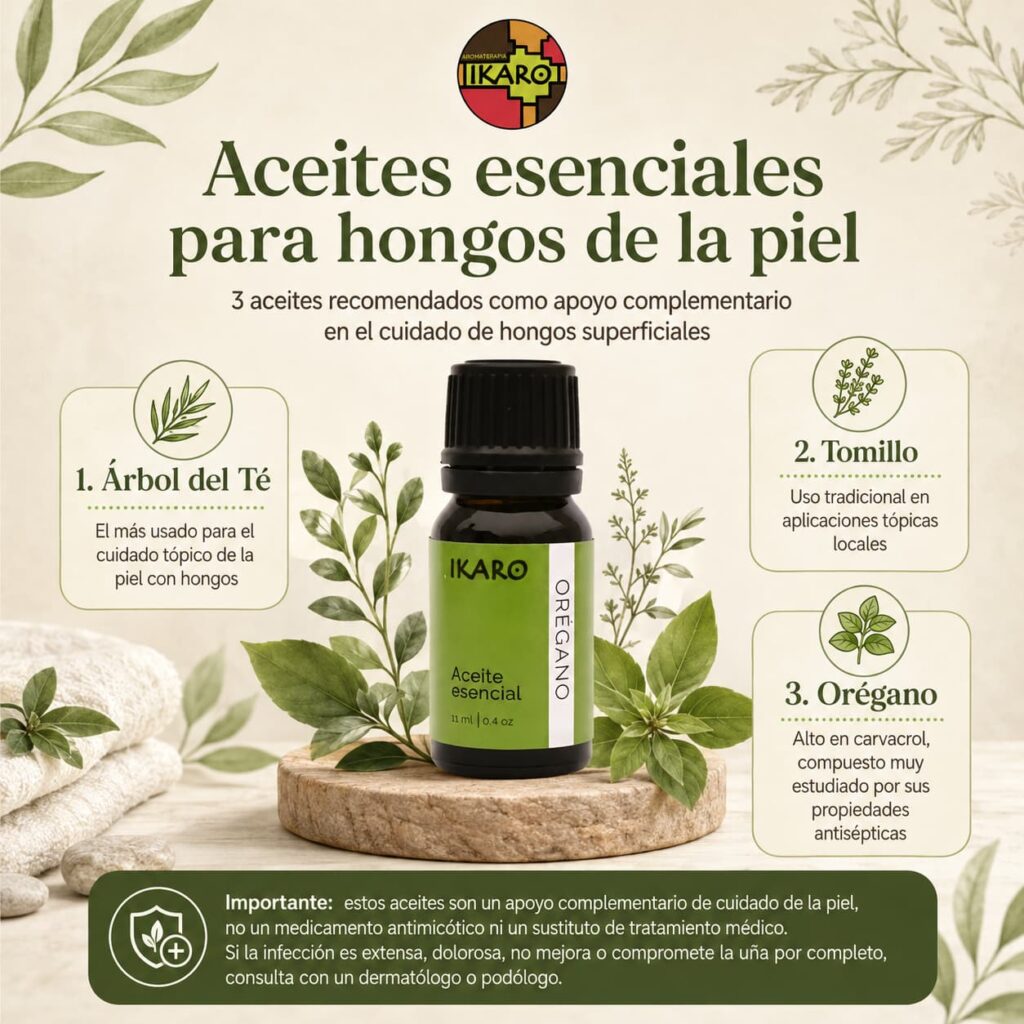 ¿Ayudan los aceites esenciales con los hongos de la piel?