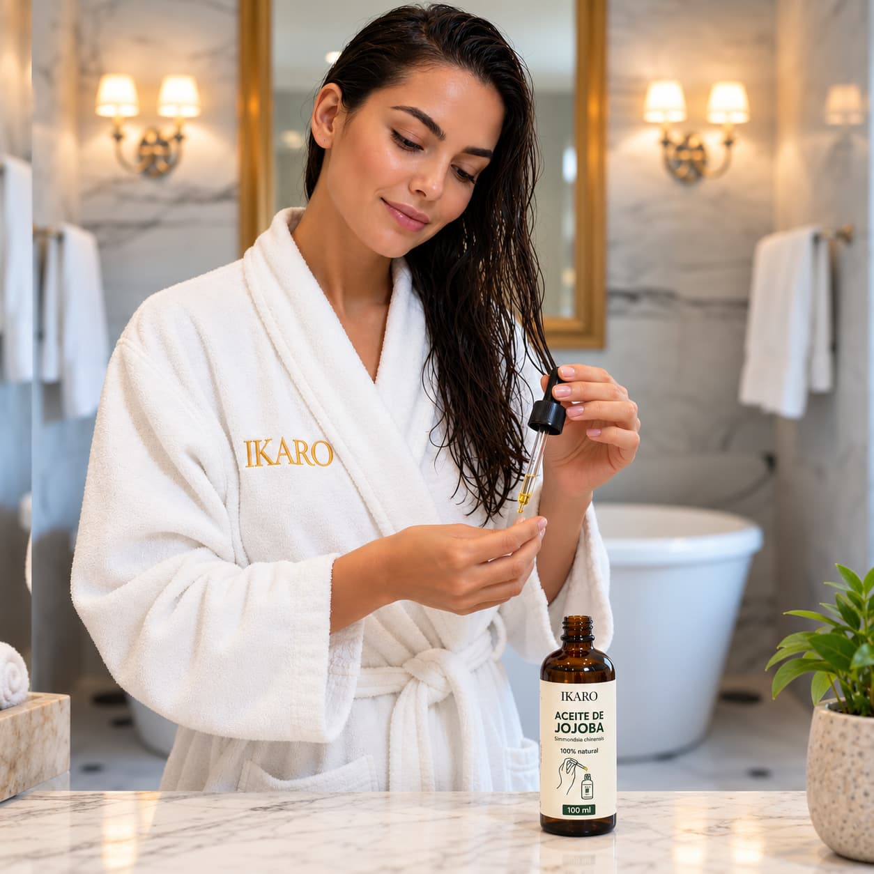 Aceite de Jojoba IKARO para piel, rostro y cabello