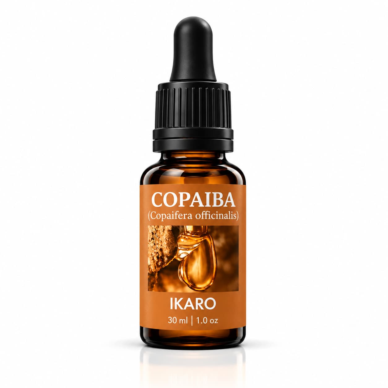 Aceite de copaiba IKARO 100% puro y natural – frasco ámbar de 30 ml con gotero